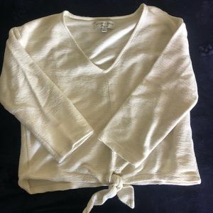 Madewell Texture & Thread Tie Front Top